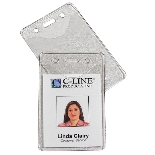 C-Line Vertical Vinyl Heavy Duty ID Badge Holders, Box of 100 | Michaels C-Line Vertical Vinyl Heavy Duty ID Badge Holders, Box of 100 | Michaels
